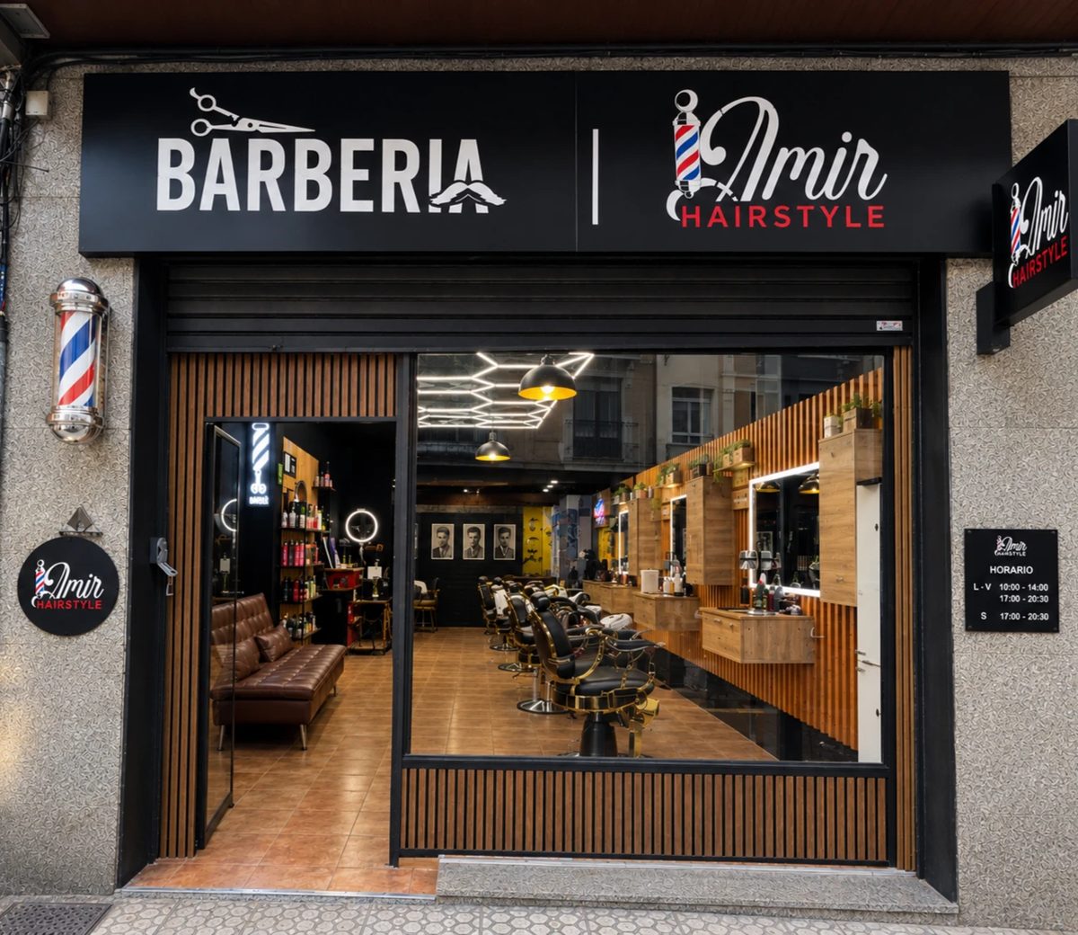 Fachada de Barbería Amir Hairstyle